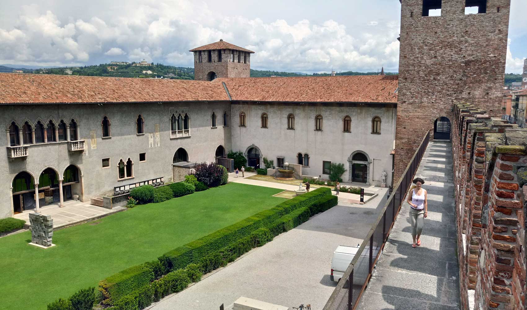 Der Innenbereich der Stadtfestung Castelvecchio von Verona.